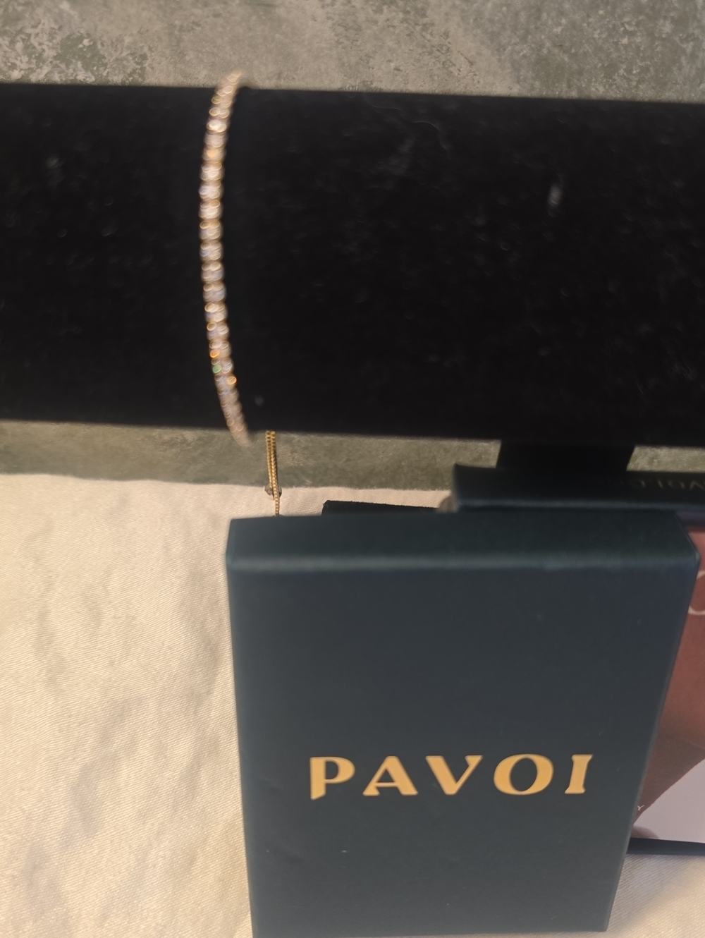 Pavoi 14K Gold Plated Tennis Bracelet Cubic Zirconia - NIB